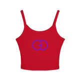 Chic Women's Spaghetti Strap Tank Top with Stylish Double Circle Design