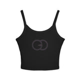 Chic Women's Spaghetti Strap Tank Top with Minimalist Design