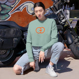 Women's Cropped Sweatshirt - Casual Everyday Style with Trendy Orange Design