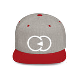 Minimalist Flat Bill Snapback Hat with Modern Design