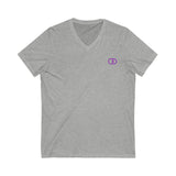 Trendy Unisex Short Sleeve V-Neck Tee - Casual Everyday Wear