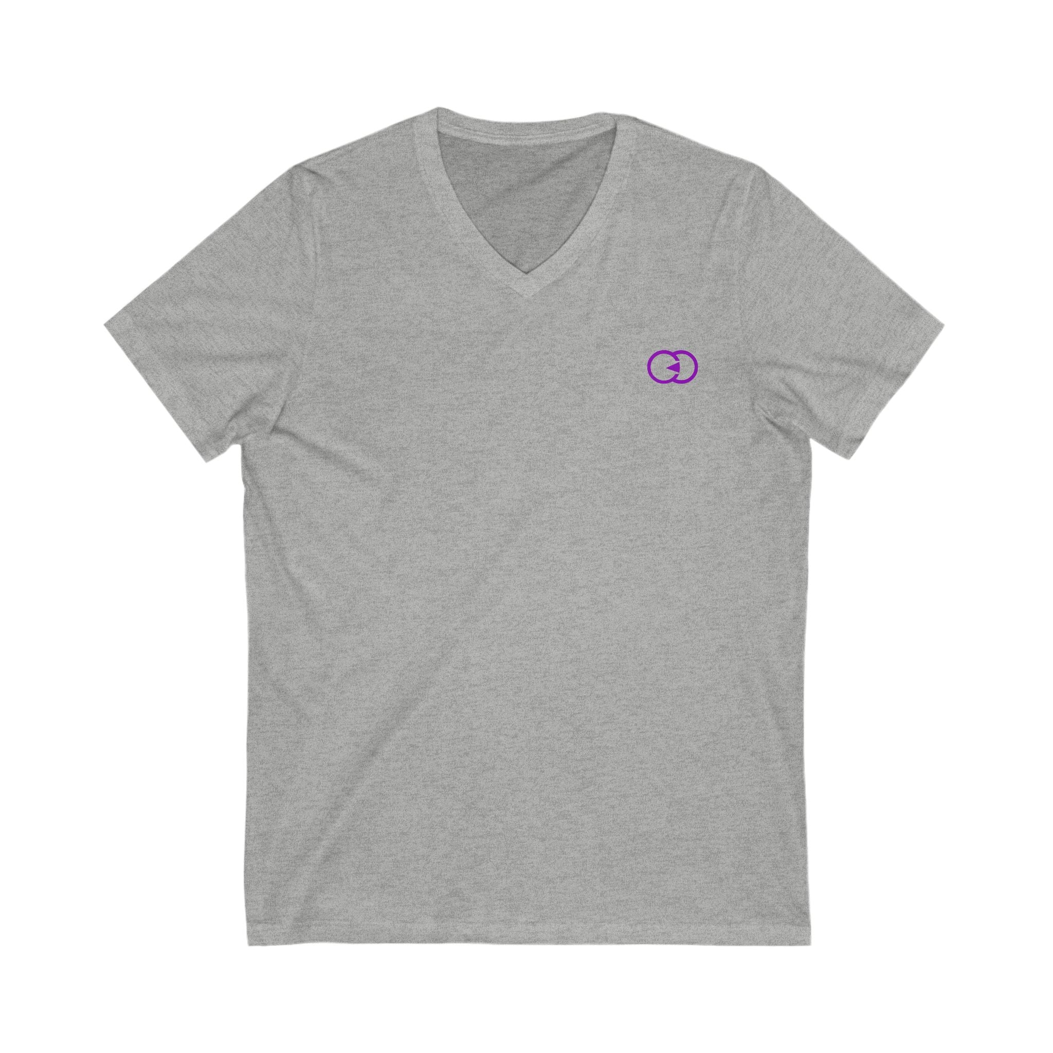 Trendy Unisex Short Sleeve V-Neck Tee - Casual Everyday Wear