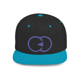 Stylish Flat Bill Snapback Hat with Bold Graphic Design