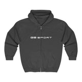 Sporty Unisex Hoodie with Logo - Comfortable Full Zip Sweatshirt
