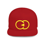 Vibrant Yellow Embroidered Flat Bill Snapback Hat - Stylish Urban Accessory