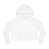 Cozy Women's Cropped Hooded Sweatshirt - Sporty Chic Style