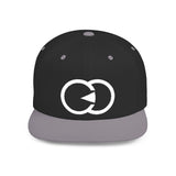 Minimalist Flat Bill Snapback Hat with Modern Design