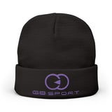 Stylish Knit Beanie with Embroidery - Cozy Winter Accessory for Sports Lovers