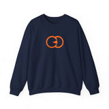 Cozy Unisex Crewneck Sweatshirt with Bold Orange Graphic