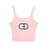 Chic Women's Spaghetti Strap Tank Top with Minimalist Design