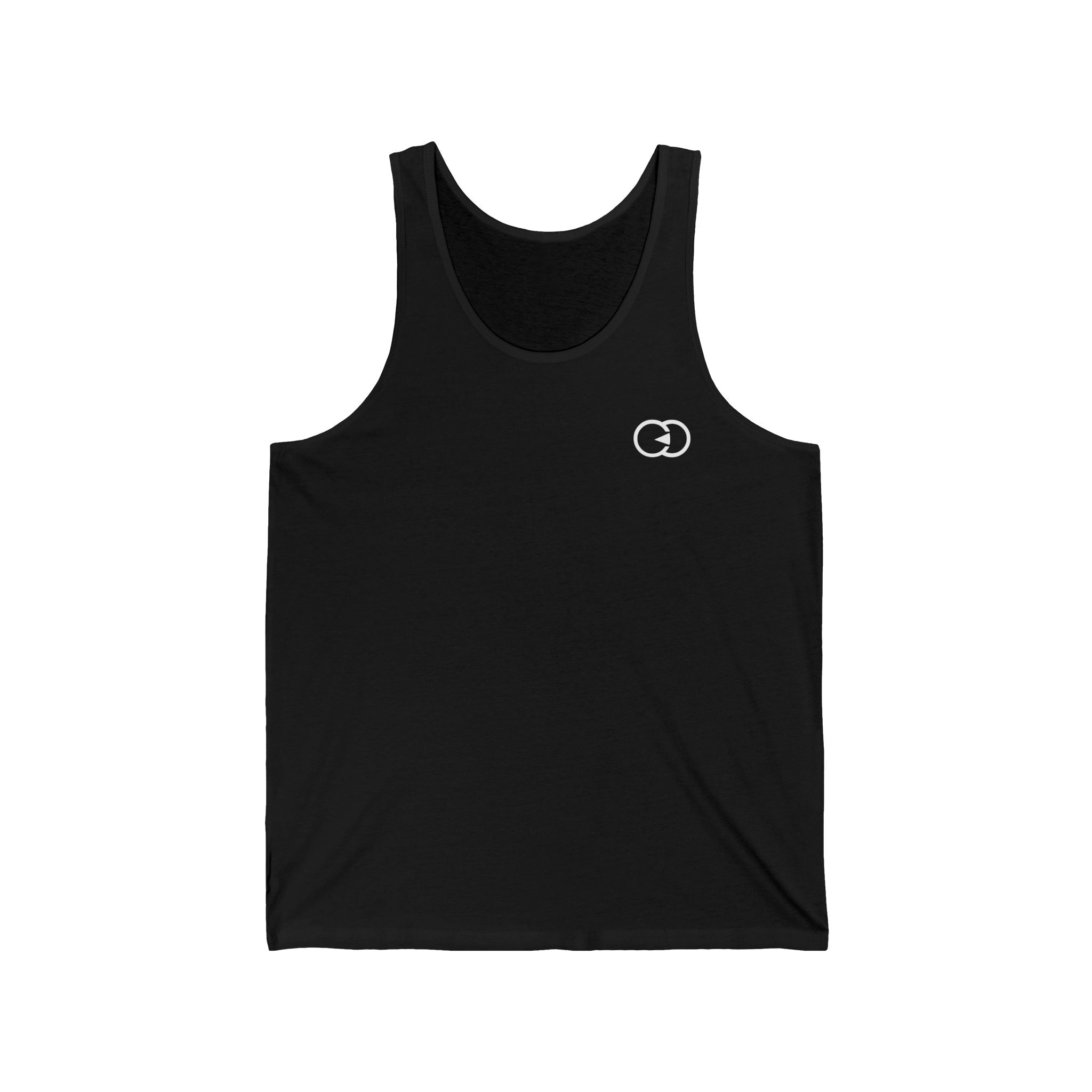 Minimalist Black Unisex Jersey Tank - Comfortable Casual Wear