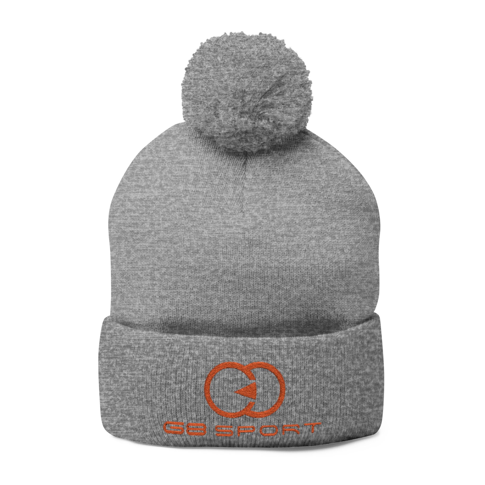 Cozy Pom-Pom Knit Cap with Embroidery - Stylish Winter Accessory for Sports Enthusiasts