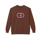 Modern Minimalist Unisex Fleece Crewneck Sweatshirt with Interlocking Design