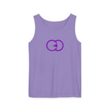 Casual Unisex Tank Top with Purple Design
