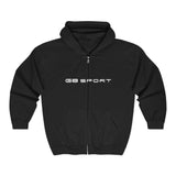 Sporty Unisex Hoodie with Logo - Comfortable Full Zip Sweatshirt