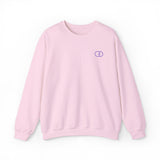Minimalist Unisex Crewneck Sweatshirt - Purple Emblem