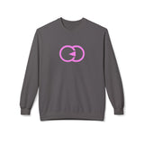 Modern Minimalist Unisex Fleece Crewneck Sweatshirt with Interlocking Design