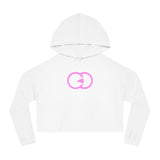 Women's Cropped Hoodie with Pink Loop Design - Stylish Casual Wear
