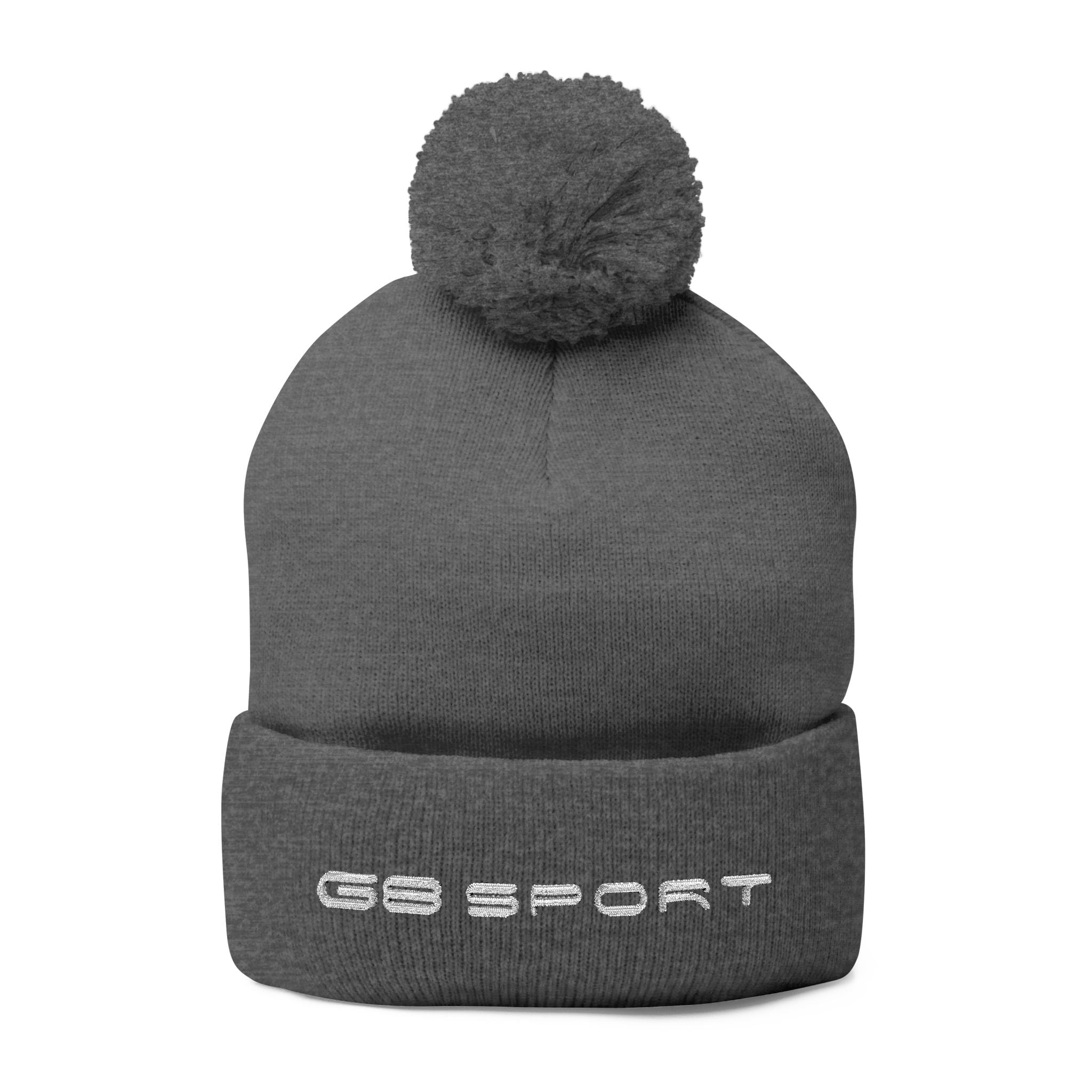 Cozy Pom-Pom Knit Cap with Embroidery for Winter Style