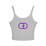 Chic Women's Spaghetti Strap Tank Top with Stylish Double Circle Design