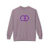 Unisex Softstyle Fleece Crewneck Sweatshirt - Modern Purple Design