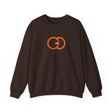 Cozy Unisex Crewneck Sweatshirt with Bold Orange Graphic