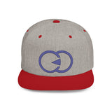 Stylish Flat Bill Snapback Hat with Bold Graphic Design