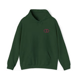 Cozy Unisex Hooded Sweatshirt with Minimalist Pink Design
