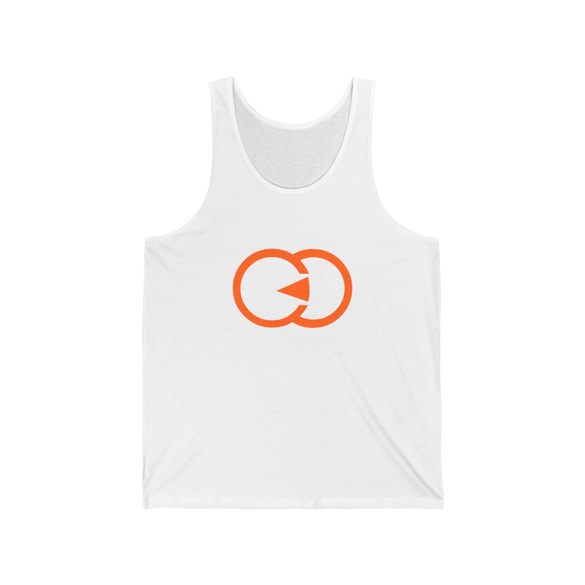 Casual Statement Unisex Jersey Tank - Bold Orange Design