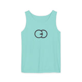 Trendy Unisex Garment-Dyed Tank Top with Minimalist Design