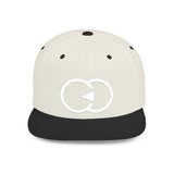 Minimalist Flat Bill Snapback Hat with Modern Design