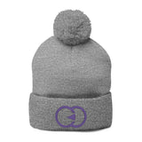 Cozy Pom-Pom Knit Cap with Custom Embroidery