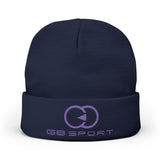 Stylish Knit Beanie with Embroidery - Cozy Winter Accessory for Sports Lovers