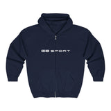 Sporty Unisex Hoodie with Logo - Comfortable Full Zip Sweatshirt