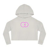 Women's Cropped Hoodie with Pink Loop Design - Stylish Casual Wear