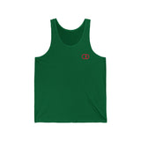 Minimalist Unisex Jersey Tank with Red Graphic | Casual Summer Wear