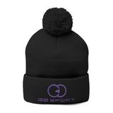 Cozy Pom-Pom Knit Cap with Embroidery for Winter Style