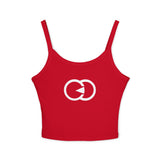 Stylish Women's Spaghetti Strap Tank Top with Unique Graphic Design