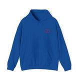 Cozy Unisex Hooded Sweatshirt with Minimalist Pink Design
