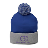 Cozy Pom-Pom Knit Cap with Embroidery for Winter Style