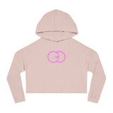Women's Cropped Hoodie with Pink Loop Design - Stylish Casual Wear