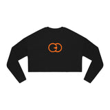 Women's Cropped Sweatshirt - Casual Everyday Style with Trendy Orange Design