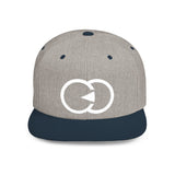 Minimalist Flat Bill Snapback Hat with Modern Design