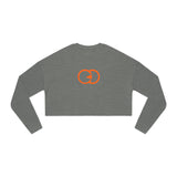Women's Cropped Sweatshirt - Casual Everyday Style with Trendy Orange Design