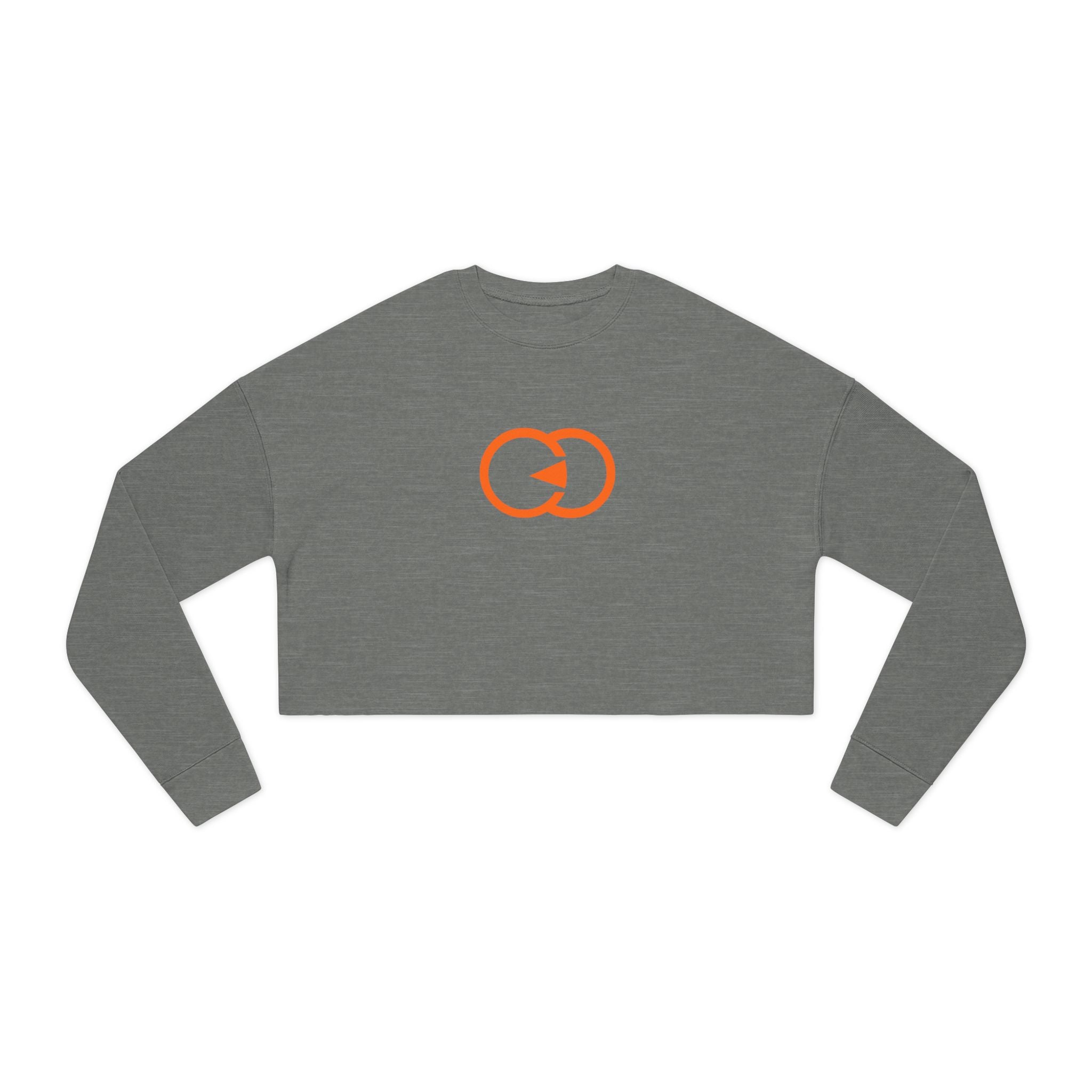 Women's Cropped Sweatshirt - Casual Everyday Style with Trendy Orange Design