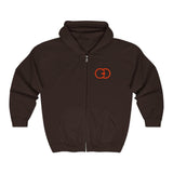 Unisex Heavy Blend Full Zip Hooded Sweatshirt with Dynamic Design – Perfect for Everyday Comfort and Style