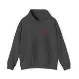 Cozy Unisex Hooded Sweatshirt with Minimalist Pink Design