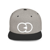 Minimalist Flat Bill Snapback Hat with Modern Design