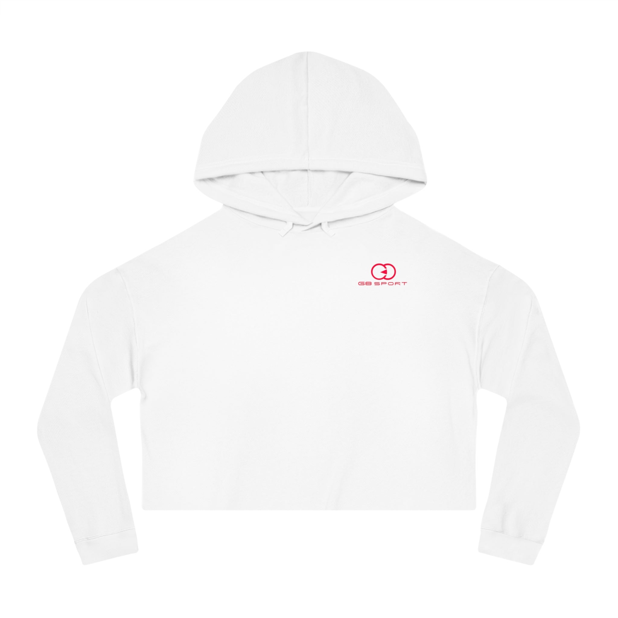 Chic Women’s Cropped Hooded Sweatshirt - Casual Sporty Style