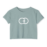 Women&#039;s Festival Crop Top - Bright Orange Graphic Tee for Summer Events